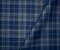 Blue-Black Wool-Polyester Plaid Woven Twill Suiting Fabric By the Yard